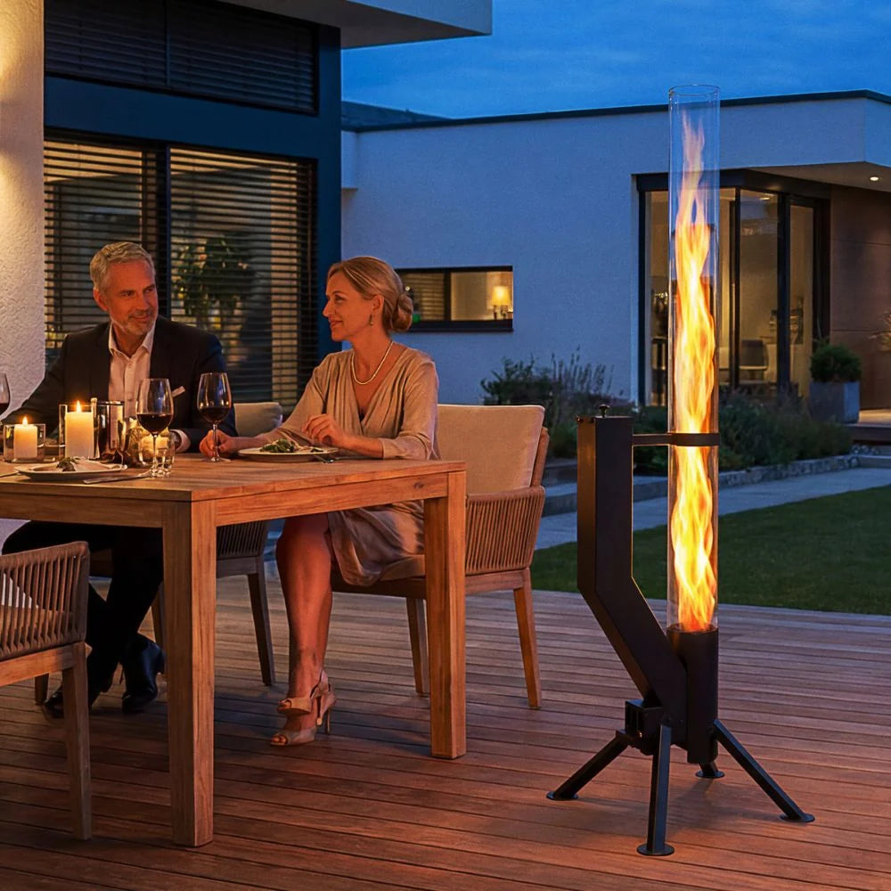 Gardenflare Premium Vlampijp roestvrij staal zwart
