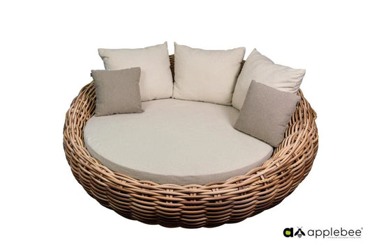 Apple Bee Cocoon daybed 220cm Mocca - Boucle Creme