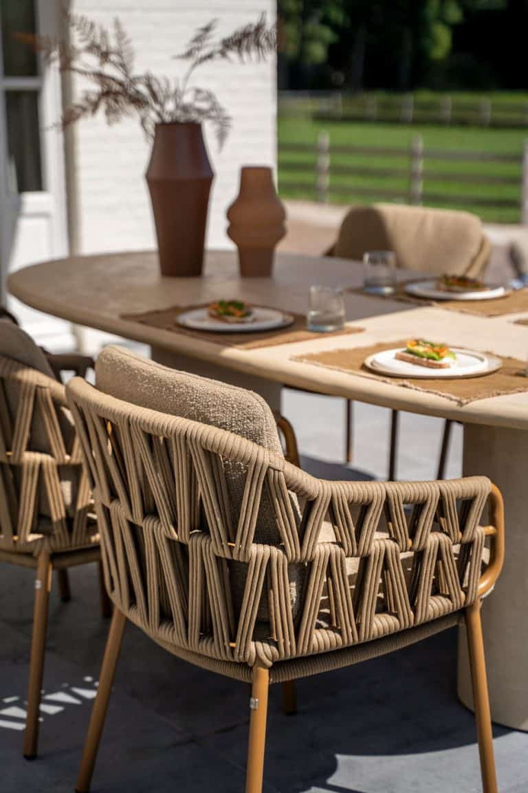 4 Seasons Outdoor Biarritz dining set Amber + Colorado ovale tafel 240 cm