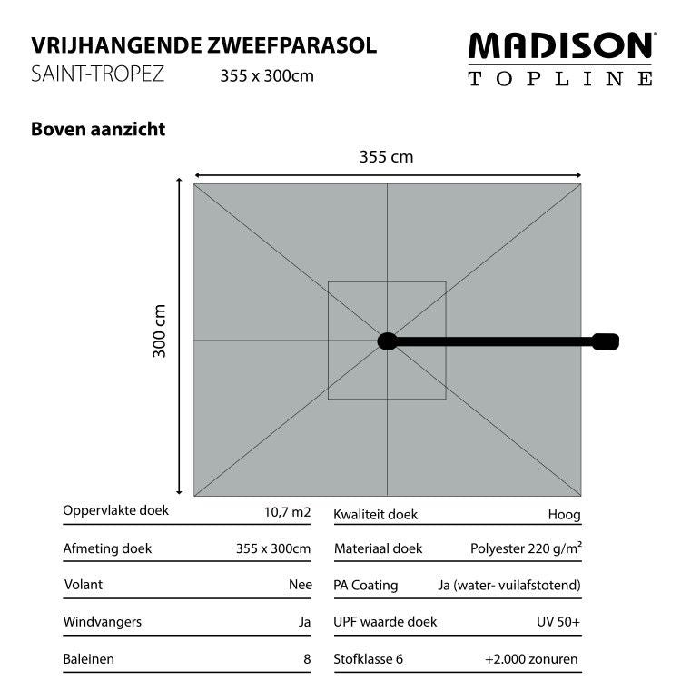 Madison Saint-Tropez 355 x 300 cm taupe