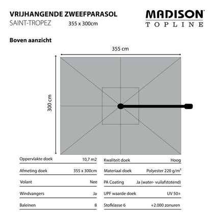 Madison Saint-Tropez 355 x 300 cm ecru