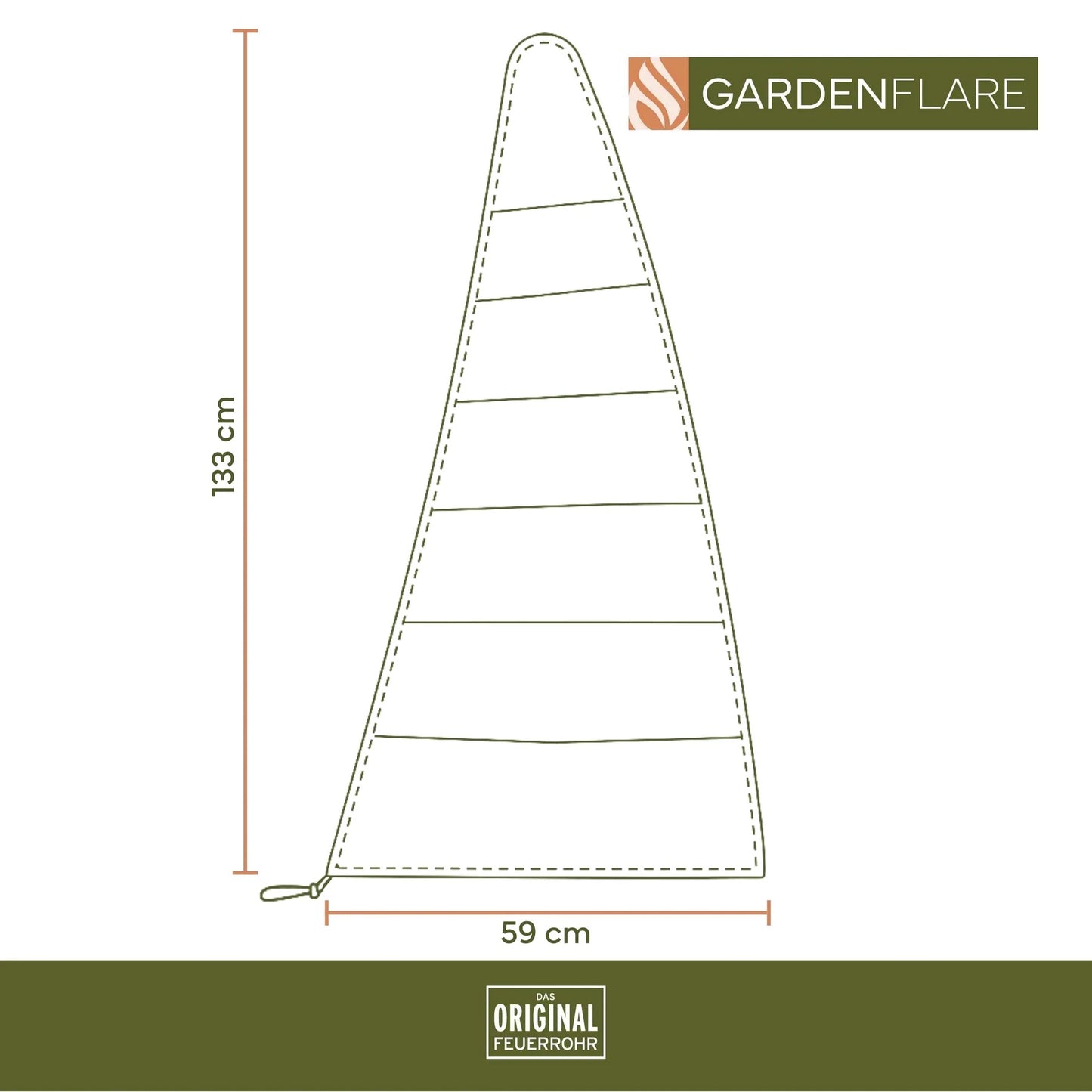 Gardenflare klassieke hoes grijs