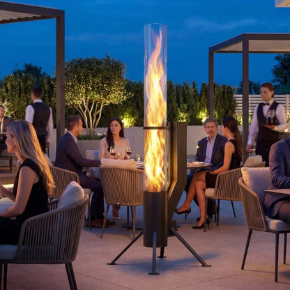 Gardenflare XXL Vlampijp roestvrij staal zwart