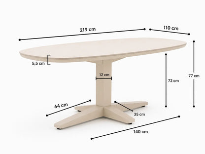 Apple Bee Camp Bay/Zanzibar 220x110 cm dining tuinset 5-delig