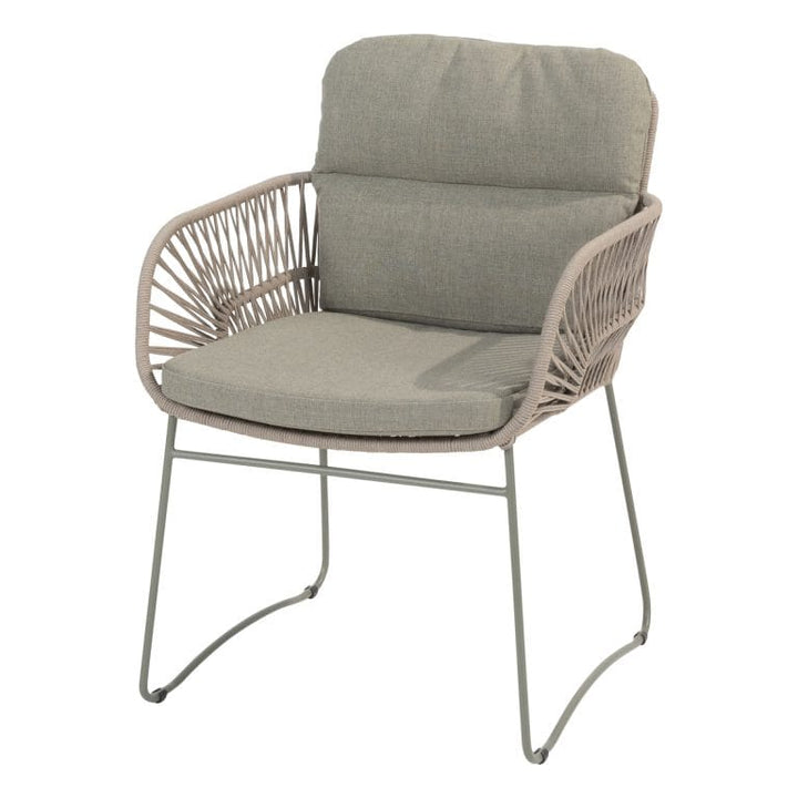 4 Seasons Outdoor Murcia eettafel stoel olijfgroen met 2 kussens (per 2)