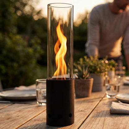 Gardenflare Tafelvuur roestvrij staal zwart