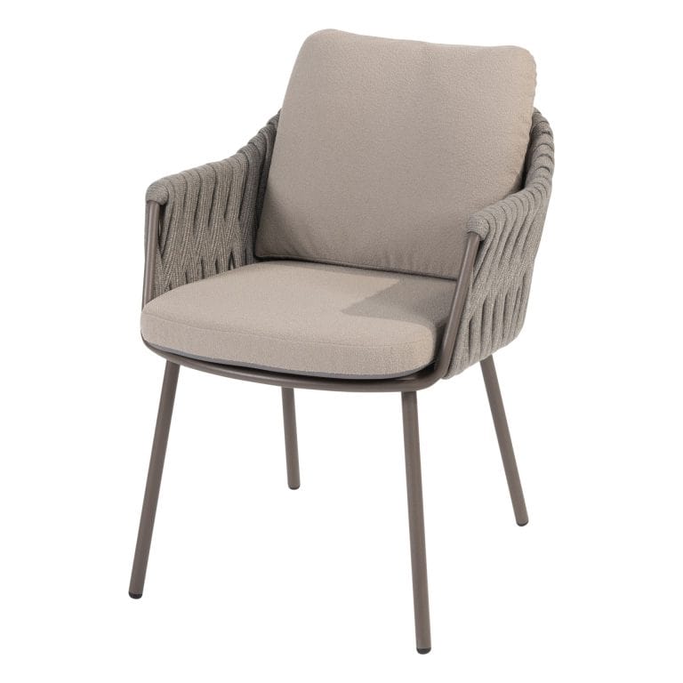 4 Seasons Outdoor Cannes hoge eetkamerstoel met 2 kussens