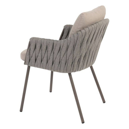 4 Seasons Outdoor Cannes hoge eetkamerstoel met 2 kussens