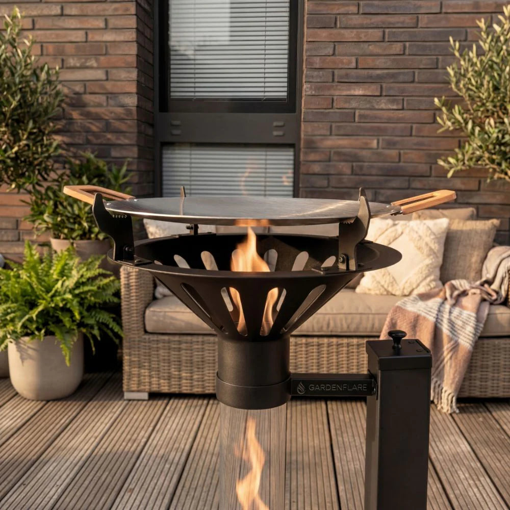 Gardenflare barbecue opzetstuk met buiten grillpan voor de Klassiek vlampijp