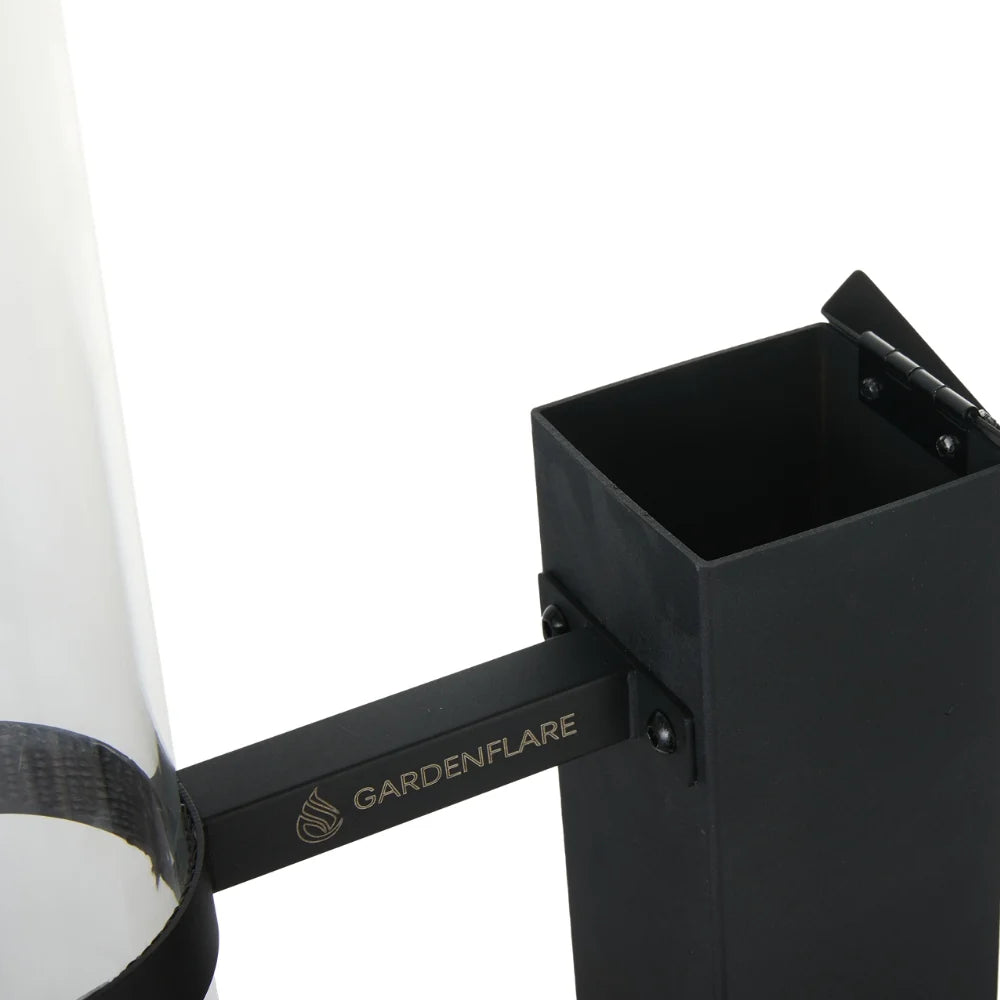Gardenflare Premium Vlampijp roestvrij staal zwart