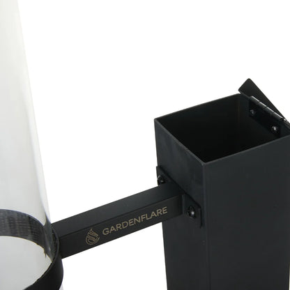 Gardenflare Premium Vlampijp roestvrij staal zwart
