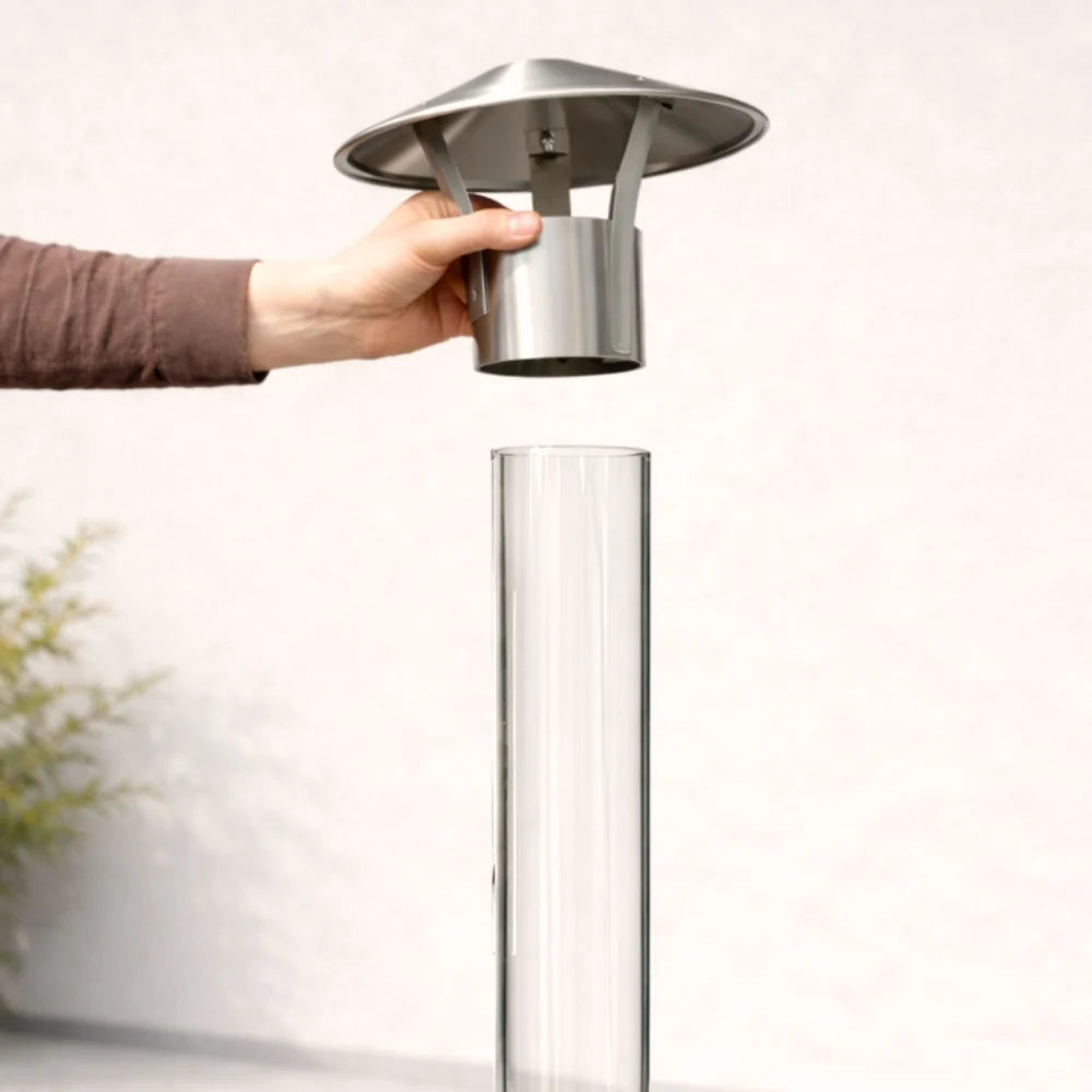 Gardenflare Premium Vlampijp vonkenvanger voor glazen buizen met een diameter van 100 mm